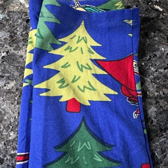 LuLaRoe Holiday Christmas Collection Unicorn Santa Leggings Plus Size 1X TX - Picture 3 of 12
